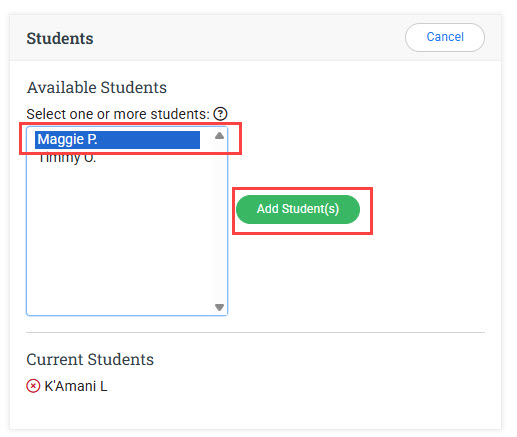 Add Maggie P to class.jpg