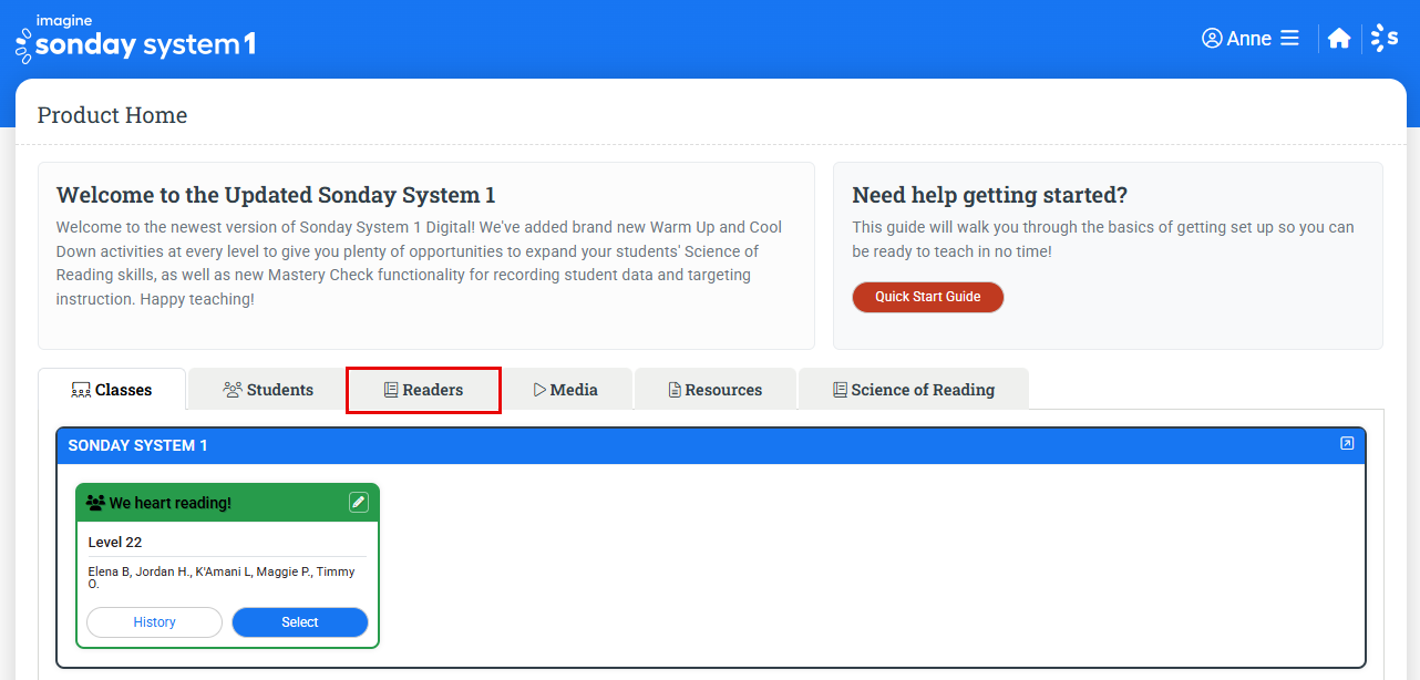 clcik on the Readers tab.png