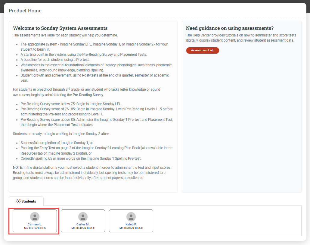 Students tab SSA Product Home.png
