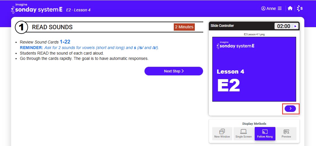 E2 click first forward arrow.jpg